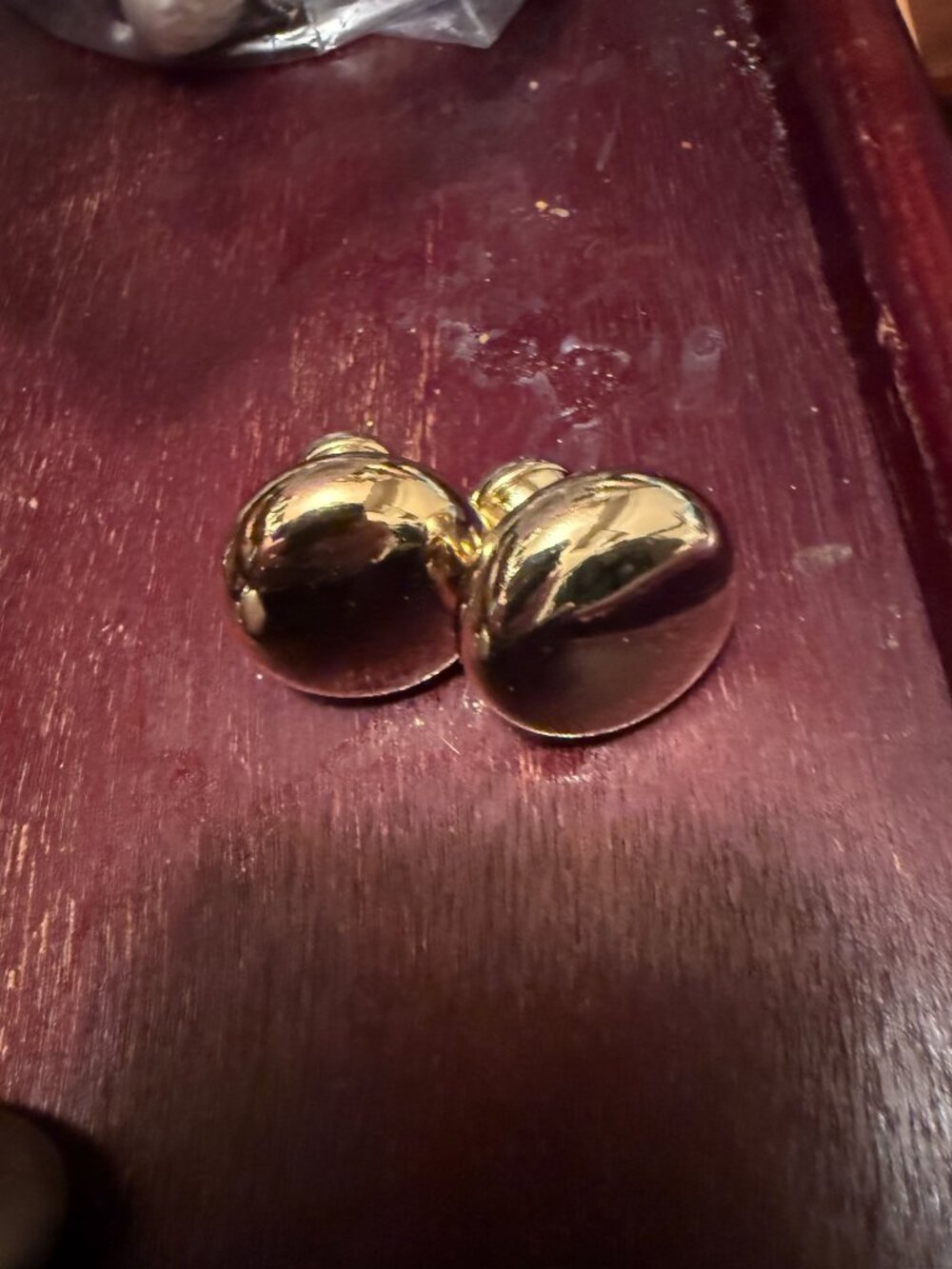 Vintage Style Gold Metal Round Knobs Cabinet Pulls for Bathroom, Vanity Set of 2